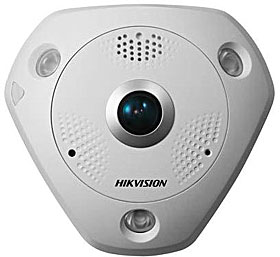 Venkovní hemisférická IP kamera 360°, 12MP, DWDR, IR 15m