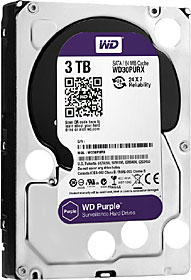 Přídavný HDD k rekordérům, 3TB, WD nová řada PURZ